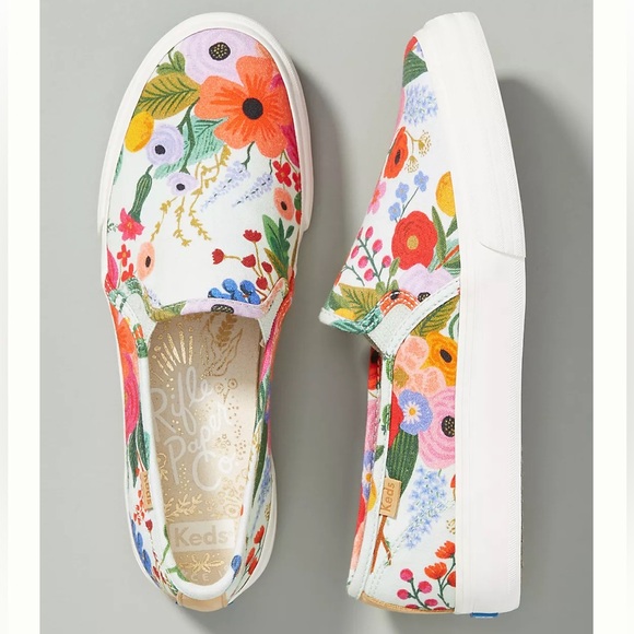 Keds Shoes - Keds x Rifle Paper Co. Garden Party Double Decker Slip-On Sneakers 9 Floral New